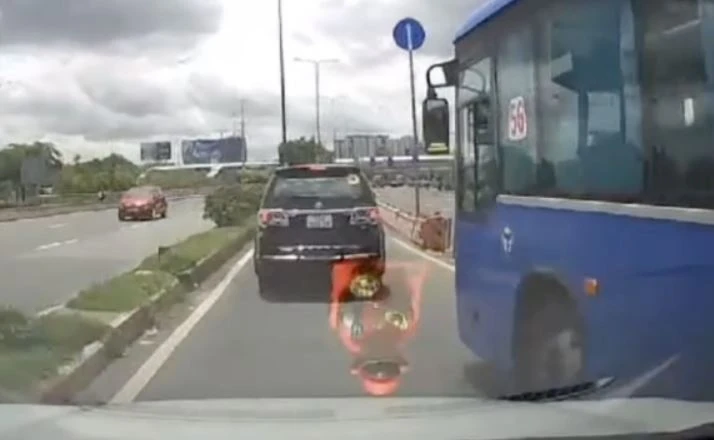 Tạm đình chỉ tài xế xe buýt tạt đầu ôtô trên cầu Rạch Chiếc