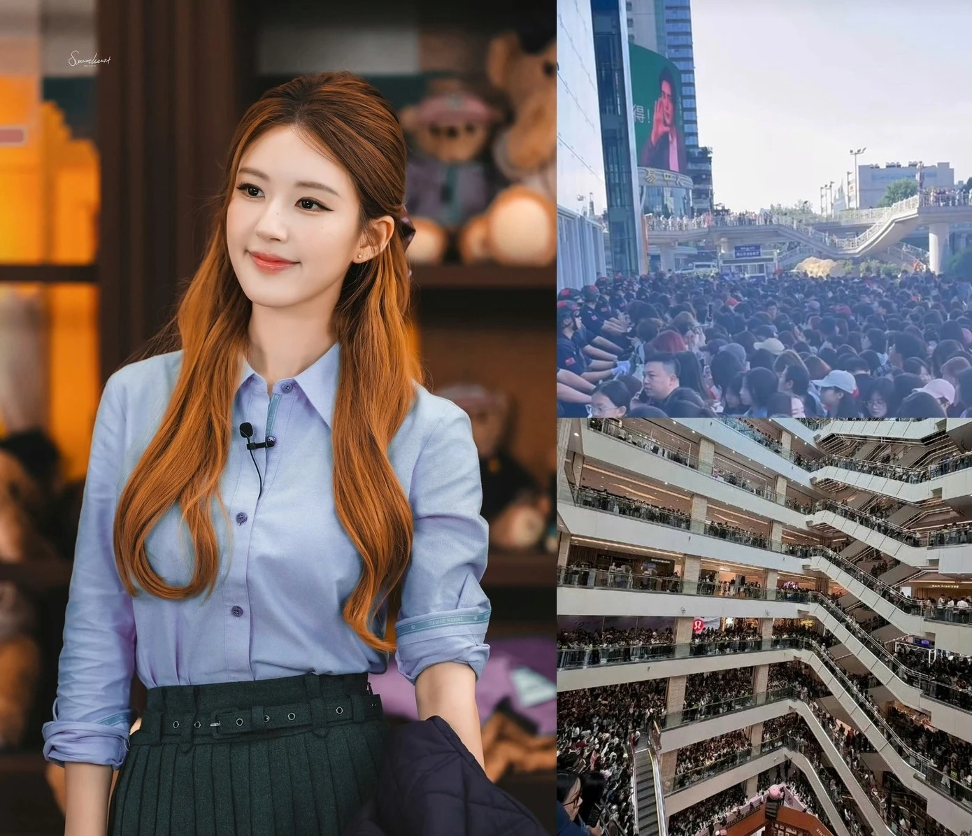 Hàng chục nghìn người đứng chật kín 9 tầng lầu vì Triệu Lộ Tư