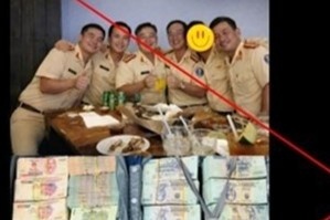 Lật tẩy chiêu dựng ảnh CSGT ăn mừng với cọc tiền