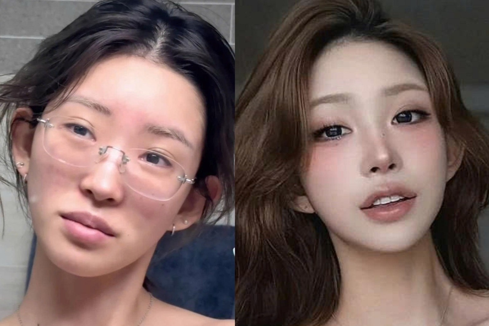 Mặt mộc gây chú ý của hot girl Hàn từng giảm 55 kg