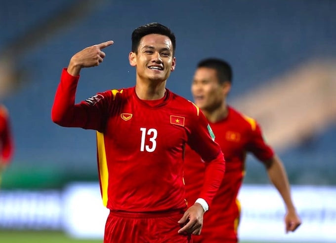 Niềm vui của Hồ Tấn Tài khi ghi bàn 