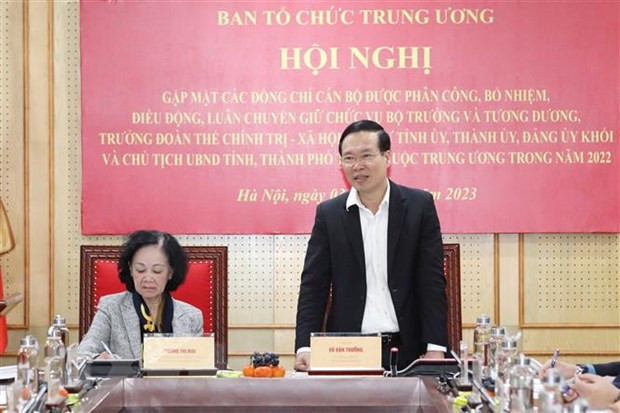 Ban To chuc Trung uong gap mat can bo duoc bo nhiem, luan chuyen hinh anh 1